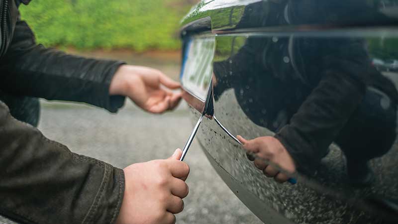 Roubo de matrícula do carro